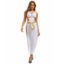 Women Greek Goddess Cosplay Costume Dress Gold Laurel Wreath Decoration - AwwwCos