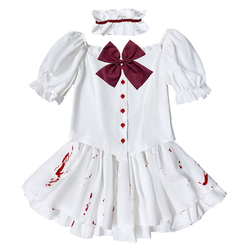 Women Halloween Masquerade Cosplay Costume Bloodstained Lolita Dress - AwwwCos