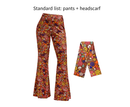 Women Hippie Fashion Wide Leg Flared Pants Printed Trousers Turban - AwwwCos
