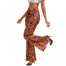 Women Hippie Fashion Wide Leg Flared Pants Printed Trousers Turban - AwwwCos