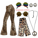 Women Hippie Fashion Wide Leg Flared Pants Printed Trousers Turban - AwwwCos