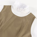 Women Kids Movie M3gan Cosplay Costume Khaki Dress - AwwwCos