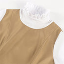 Women Kids Movie M3gan Cosplay Costume Khaki Dress - AwwwCos