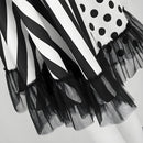 Women Killer Clown Cosplay Costume Halloween Black and White Jester Dress Hat