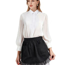 Women Kitchen Ruffled Waist Half Apron with Pockets Maid Cosplay Costume