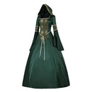 Women Medieval Gothic Witch Vampire Hooded Dress Fancy Costume - AwwwCos