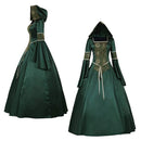 Women Medieval Gothic Witch Vampire Hooded Dress Fancy Costume - AwwwCos