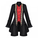 Women Medieval Jacket Embroidery Gothic Applique Steampunk Coat - AwwwCos
