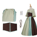 Women Medieval Renaissance Cosplay Off The Shoulder Victorian Irish Dress - AwwwCos
