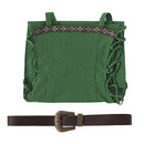 Women Medieval Viking Cosplay Costume Spaghetti Strap Lace Up Peasant Dress - AwwwCos