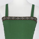 Women Medieval Viking Cosplay Costume Spaghetti Strap Lace Up Peasant Dress - AwwwCos