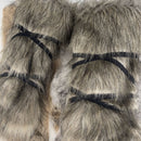 Women Men Medieval Viking Barbarian Cosplay Faux Fur Leg Covers Warmers - AwwwCos