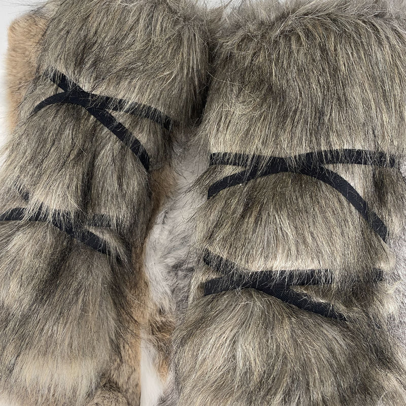 Women Men Medieval Viking Barbarian Cosplay Faux Fur Leg Covers Warmers - AwwwCos