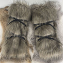 Women Men Medieval Viking Barbarian Cosplay Faux Fur Leg Covers Warmers - AwwwCos