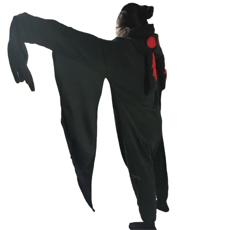 Women Men Mothman Funny Animal Cosplay Costume Polar Fleece Hooded Cloak - AwwwCos