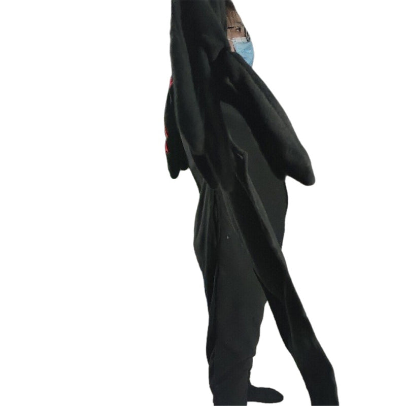 Women Men Mothman Funny Animal Cosplay Costume Polar Fleece Hooded Cloak - AwwwCos