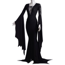 Women Morticia Floor Length Gothic Witch Mermaid Bnadage Dress - AwwwCos