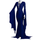 Women Morticia Floor Length Gothic Witch Mermaid Bnadage Dress - AwwwCos