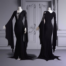 Women Morticia Floor Length Gothic Witch Mermaid Bnadage Dress - AwwwCos