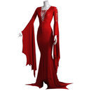 Women Morticia Floor Length Gothic Witch Mermaid Bnadage Dress - AwwwCos