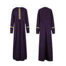 Women Muslim Dress Zipper Islamic Robe Pockets Maxi Prayer Clothes - AwwwCos
