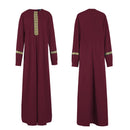 Women Muslim Dress Zipper Islamic Robe Pockets Maxi Prayer Clothes - AwwwCos
