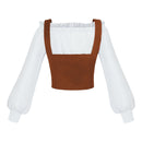 Women Pirate Cosplay Medieval Corset Vest Steampunk Bodice Shirt - AwwwCos