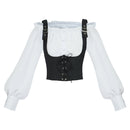 Women Pirate Cosplay Medieval Corset Vest Steampunk Bodice Shirt - AwwwCos