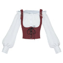 Women Pirate Cosplay Medieval Corset Vest Steampunk Bodice Shirt - AwwwCos