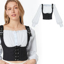 Women Pirate Cosplay Medieval Corset Vest Steampunk Bodice Shirt - AwwwCos