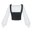 Women Pirate Cosplay Medieval Corset Vest Steampunk Bodice Shirt - AwwwCos