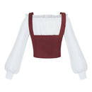 Women Pirate Cosplay Medieval Corset Vest Steampunk Bodice Shirt - AwwwCos