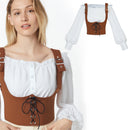Women Pirate Cosplay Medieval Corset Vest Steampunk Bodice Shirt - AwwwCos