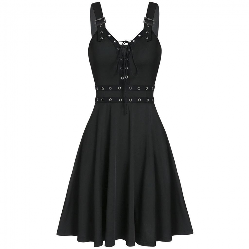 Women Plus Size Wrap Gothic Vintage Spaghtti Strap Party Maxi Dress