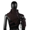 Women Punk Facx Leather Bandage Vest Halloween Stage Performance Armor - AwwwCos