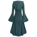 Women Punk Hooded Top Flare Sleeves High Low Hem Gothic Top - AwwwCos