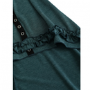 Women Punk Hooded Top Flare Sleeves High Low Hem Gothic Top - AwwwCos