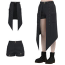 Women Punk Medieval Clothing Adjustable Streetwear Hip Hop Half Skirt Shorts