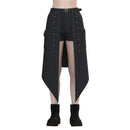 Women Punk Medieval Clothing Adjustable Streetwear Hip Hop Half Skirt Shorts