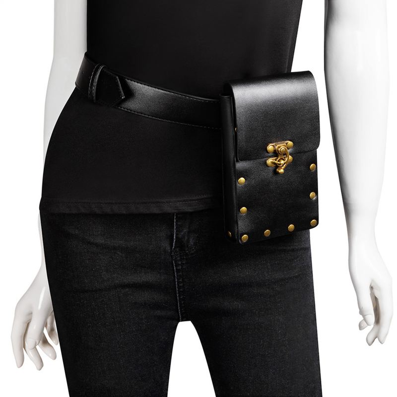 Women Punk Style Brown Outdoor Mobile Phone Mini Bag Sports Casual WaistBag - AwwwCos