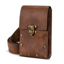 Women Punk Style Brown Outdoor Mobile Phone Mini Bag Sports Casual WaistBag - AwwwCos