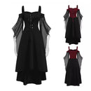 Women Renaissance Cosplay Victorian Vintage Retro Gown Irregular Hem Dress - AwwwCos