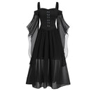 Women Renaissance Cosplay Victorian Vintage Retro Gown Irregular Hem Dress - AwwwCos