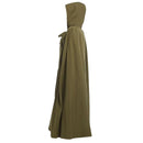 Women Renaissance Hooded Cape Medieval Cloak Hobbit Halloween Costume - AwwwCos