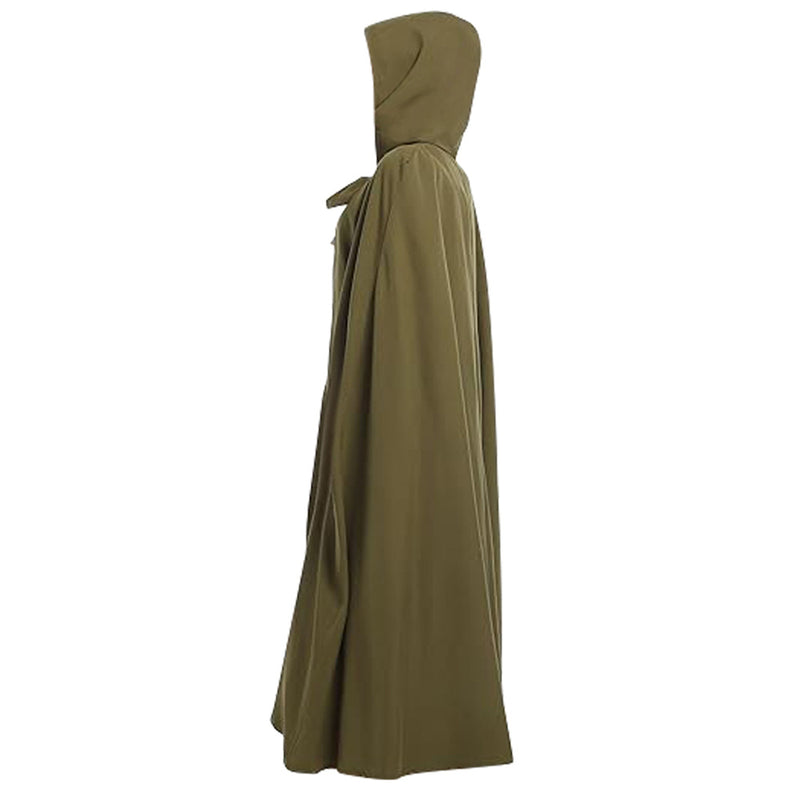 Women Renaissance Hooded Cape Medieval Cloak Hobbit Halloween Costume - AwwwCos