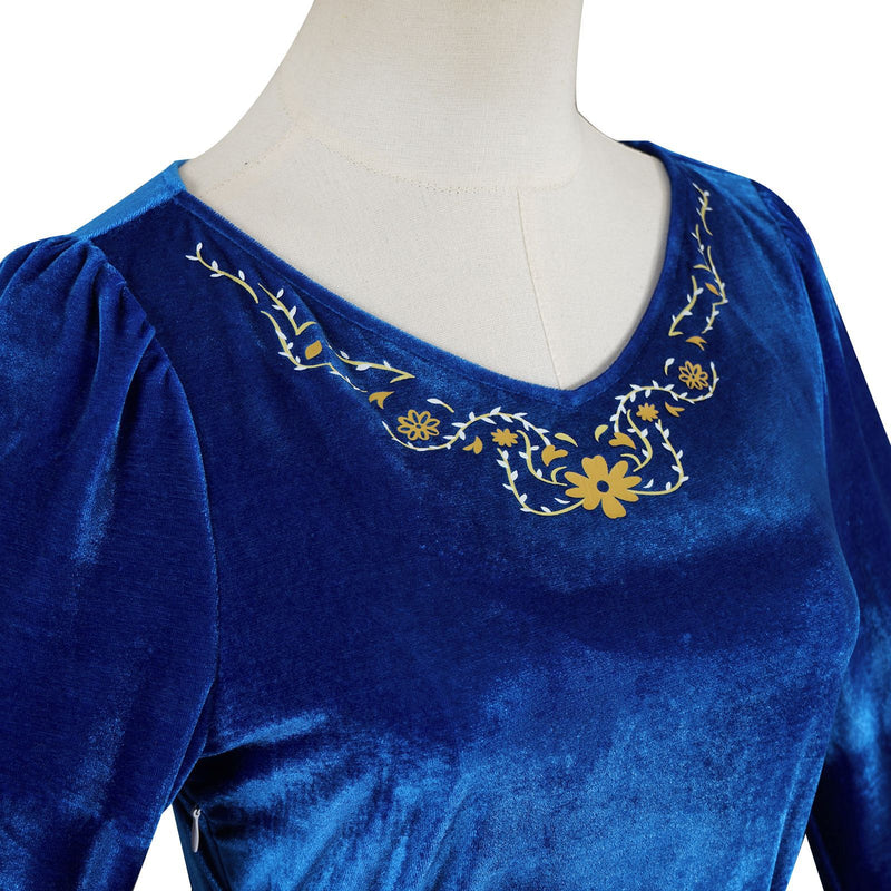 Women Renaissance Medieval Halloween Costume Velvet Queen Dress