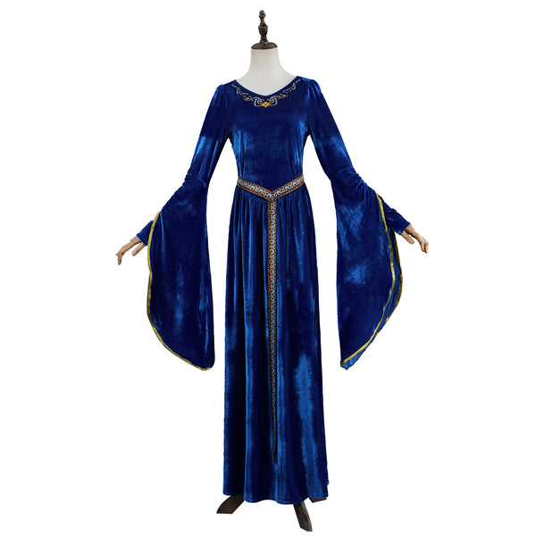 Women Renaissance Medieval Halloween Costume Velvet Queen Dress