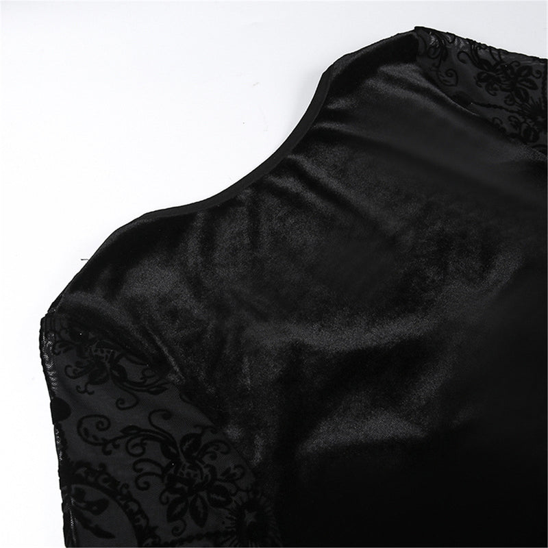 Women Renaissance Victorian Gothic Witch Cosplay Costume Lace-up Dress - AwwwCos