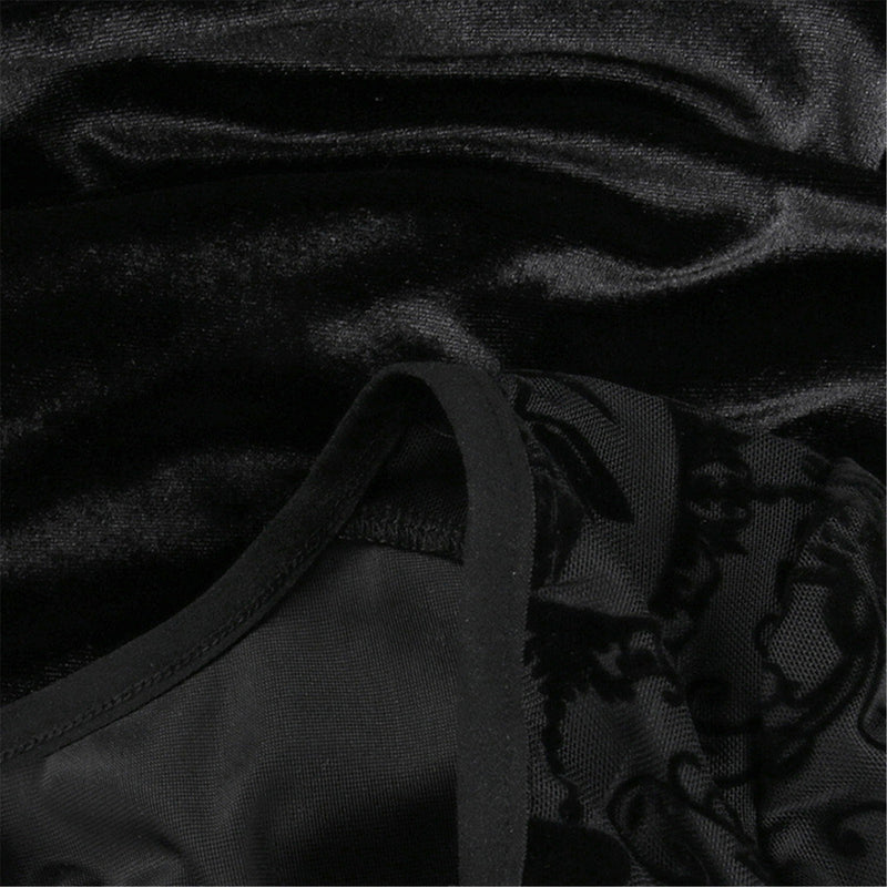 Women Renaissance Victorian Gothic Witch Cosplay Costume Lace-up Dress - AwwwCos