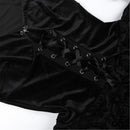 Women Renaissance Victorian Gothic Witch Cosplay Costume Lace-up Dress - AwwwCos